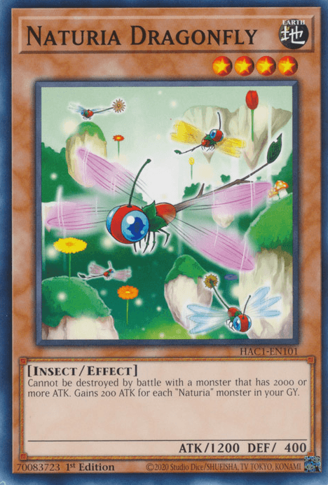 Naturia Dragonfly [HAC1-EN101] Common - Josh's Cards