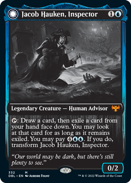Jacob Hauken, Inspector // Hauken's Insight (DBL-332) - Innistrad: Double Feature: (Double Faced Transform) Foil