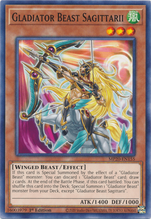 Gladiator Beast Sagittarii [MP20-EN155] Common - Josh's Cards