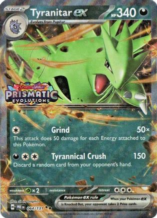 Tyranitar ex (Prismatic Evolutions Stamp) 064 - Miscellaneous Cards & Products Holofoil
