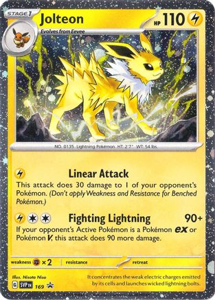 Jolteon  (Cosmos Holo) 135 - SV Scarlet & Violet Promo Cards Holofoil