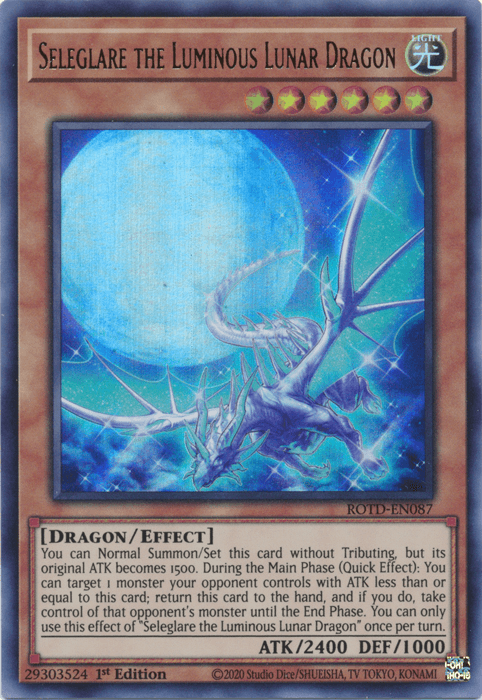 Seleglare the Luminous Lunar Dragon [ROTD-EN087] Ultra Rare - Josh's Cards