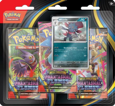 Pokemon: Phantasmal Flames 3 Pack Blister [Weavile]