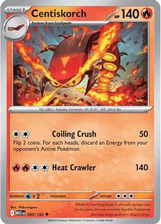 Centiskorch 030 - ME01 Mega Evolution Reverse Holofoil