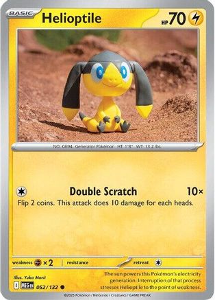 Helioptile 052/132 - ME01 Mega Evolution Reverse Holofoil