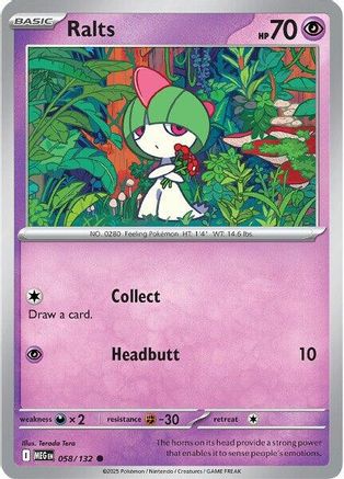Ralts 058 - ME01 Mega Evolution Reverse Holofoil