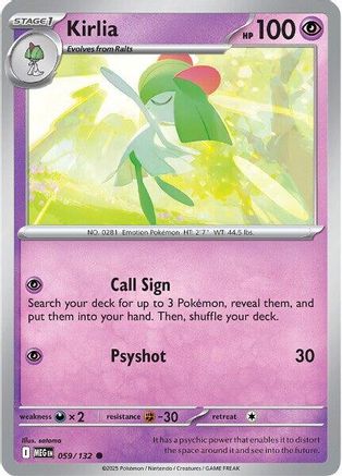 Kirlia 059 - ME01 Mega Evolution Reverse Holofoil