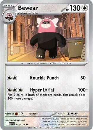 Bewear 112 - ME01 Mega Evolution Reverse Holofoil