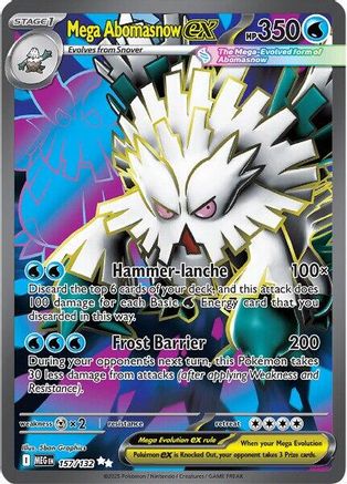 Mega Abomasnow ex 157/132 - ME01 Mega Evolution Holofoil