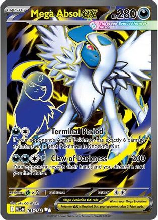 Mega Absol ex 161/132 - ME01 Mega Evolution Holofoil