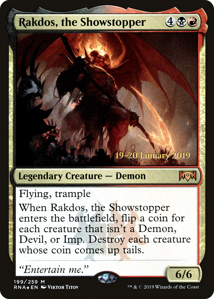Rakdos, the Showstopper (PRE-199S) - Ravnica Allegiance Promos Foil
