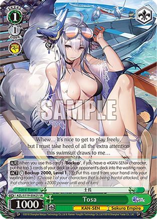 Tosa (SR) (AZL/S119-E042S SR) - Azur Lane Vol. 2