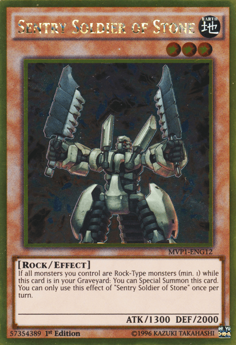 Sentry Soldier of Stone [MVP1-ENG12] Gold Rare - Josh's Cards