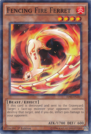 Fencing Fire Ferret [BP03-EN107] Shatterfoil Rare - Josh's Cards
