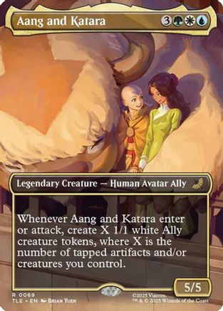 Aang and Katara (Borderless) (TLE-069) - Avatar: The Last Airbender: Eternal-Legal Foil