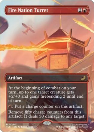 Fire Nation Turret (Borderless) (TLE-064) - Avatar: The Last Airbender: Eternal-Legal Foil