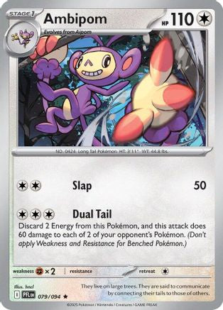 Ambipom 079/094 - ME02 Phantasmal Flames Reverse Holofoil
