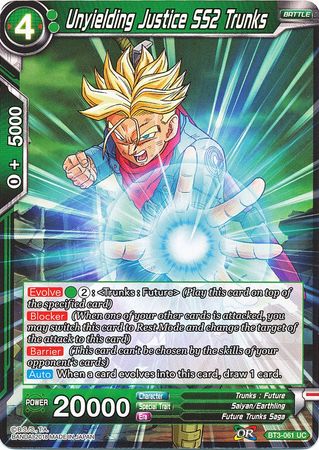 Unyielding Justice SS2 Trunks (BT3-061) [Cross Worlds] Parallel Foil