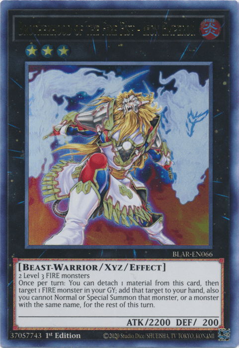 Brotherhood of the Fire Fist - Lion Emperor [BLAR-EN066] Ultra Rare - Josh's Cards
