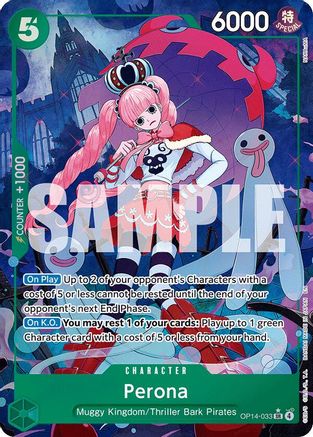 Perona - OP14-033 (Alternate Art) (OP14-033) - The Azure Sea's Seven Foil