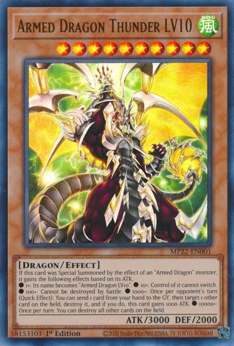 Armed Dragon Thunder LV10 [MP22-EN001] Ultra Rare - Josh's Cards