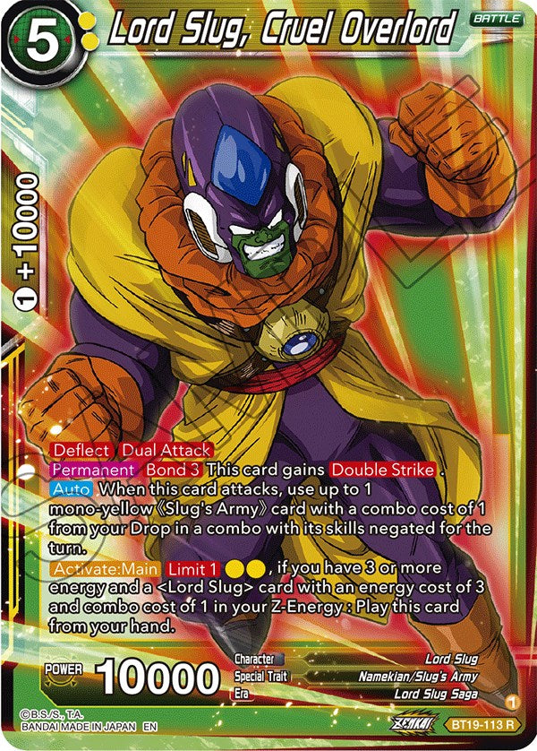 Lord Slug, Cruel Overlord (BT19-113) [Fighter's Ambition] Parallel Foil