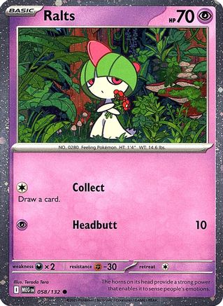 Ralts (Cosmos Holo) 058 - Miscellaneous Cards & Products Holofoil