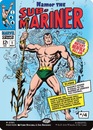 Namor The Sub-Mariner (Borderless) (MSH-391) - Marvel Super Heroes Foil
