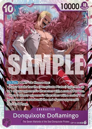 Donquixhote Doflamingo - OP14-069 (OP14-069) - The Azure Sea's Seven Foil