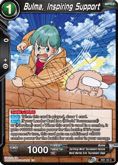 Bulma, Inspiring Support (EB1-50) [Battle Evolution Booster] Parallel Foil