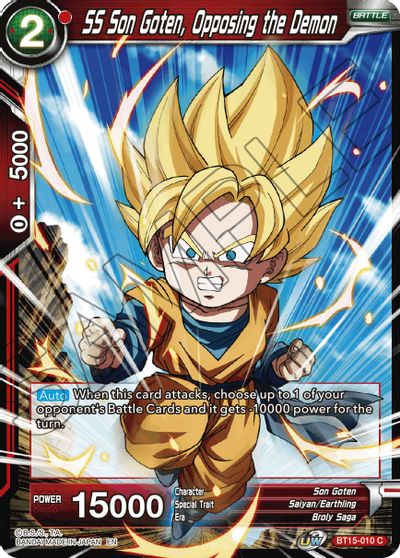 SS Son Goten, Opposing the Demon (BT15-010) [Saiyan Showdown] Parallel Foil