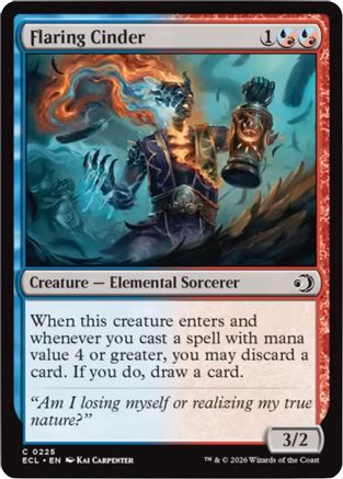 Flaring Cinder (ECL-225) - Lorwyn Eclipsed Foil