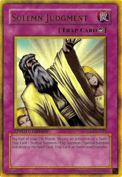 Solemn Judgment [GLD2-EN044] Ultra Rare - Josh's Cards
