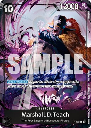 Marshall.D.Teach (Event Pack Vol. 8) (P-100) - One Piece Promotion Cards Foil