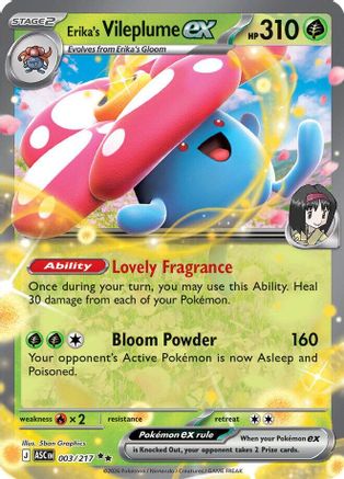 Erika's Vileplume ex 003 - ME Ascended Heroes Holofoil