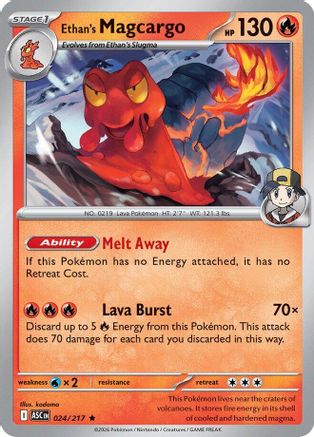 Ethan's Magcargo 024/217 - ME Ascended Heroes Holofoil