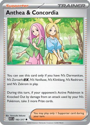 Anthea & Concordia 182/217 - ME Ascended Heroes Reverse Holofoil