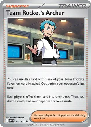 Team Rocket's Archer 201/null - ME Ascended Heroes Reverse Holofoil