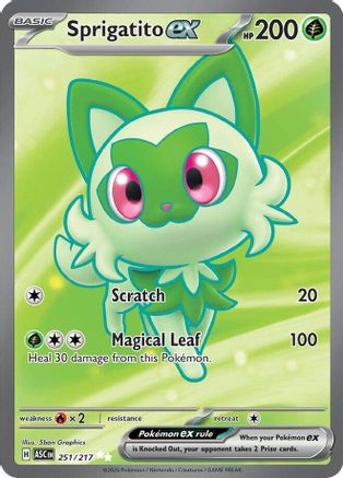 Sprigatito ex 251 - ME Ascended Heroes Holofoil