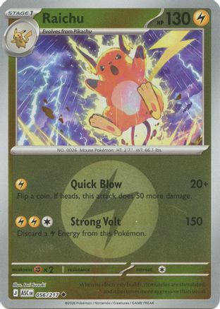 Raichu (Energy Symbol Pattern) 056 - ME Ascended Heroes Reverse Holofoil