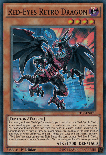 Red-Eyes Retro Dragon [BOSH-EN095] Super Rare - Josh's Cards
