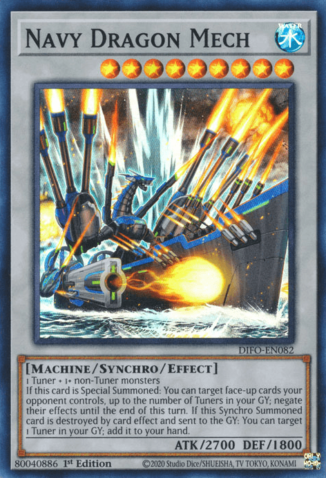 Navy Dragon Mech [DIFO-EN082] Super Rare - Josh's Cards