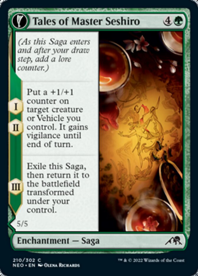 Tales of Master Seshiro // Seshiro's Living Legacy (NEO-210) - Kamigawa: Neon Dynasty: (fandfc, enchantment) Foil