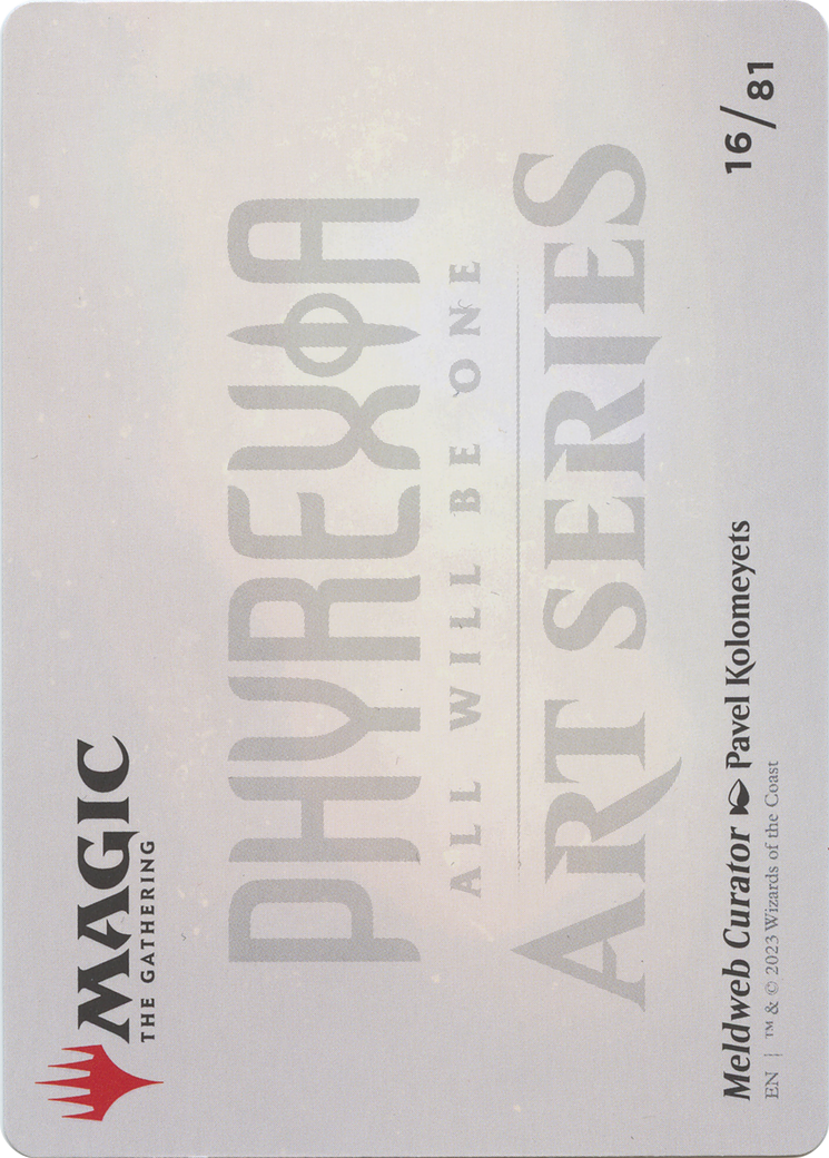 Meldweb Curator // Meldweb Curator (AONE-016) - Phyrexia: All Will Be One Art Series (Borderless)