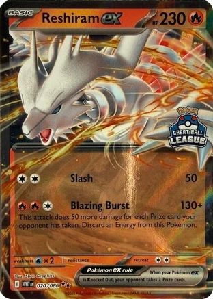 Reshiram ex (Great Ball League) 020 - League & Championship Cards Holofoil