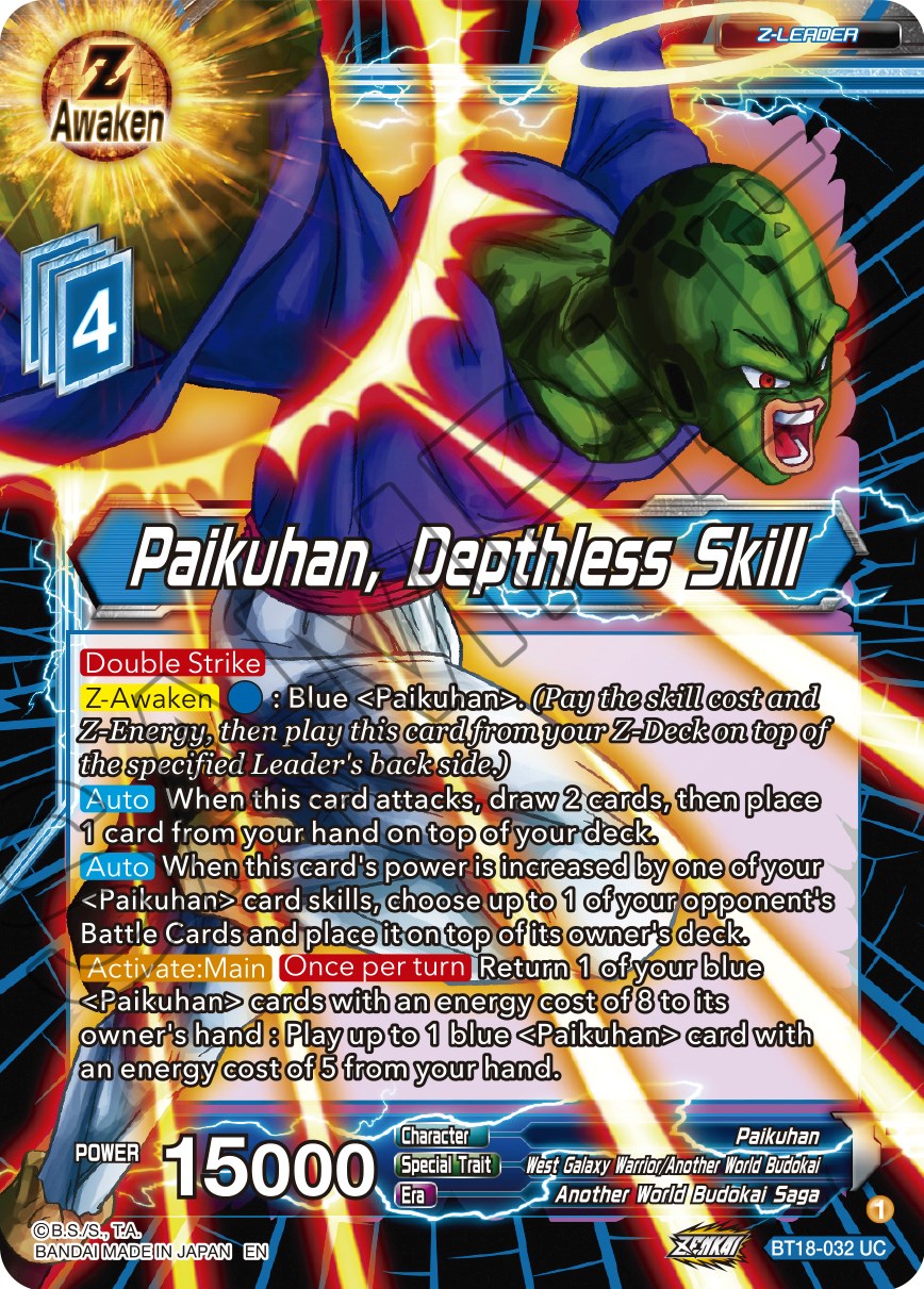 Paikuhan, Depthless Skill (BT18-032) [Dawn of the Z-Legends] Parallel Foil