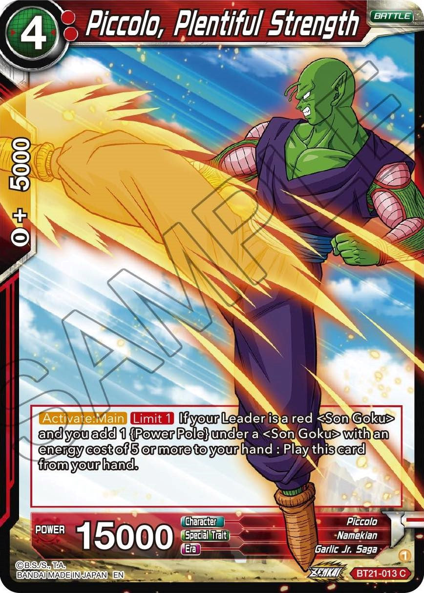 Piccolo, Plentiful Strength (BT21-013) [Wild Resurgence] Parallel Foil