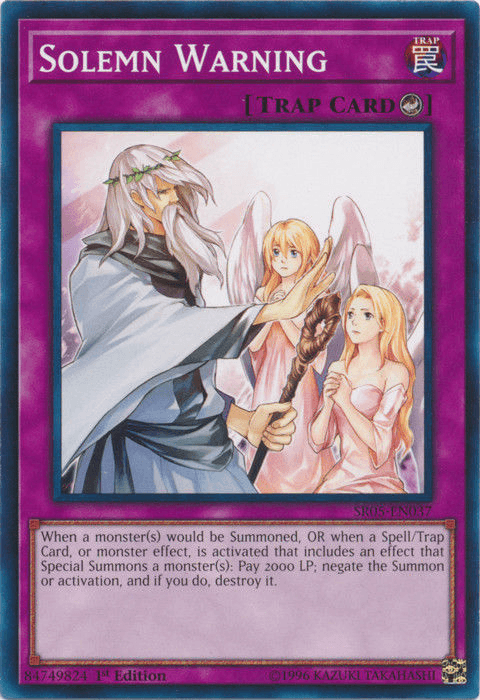 Solemn Warning [SR05-EN037] Common - Josh's Cards