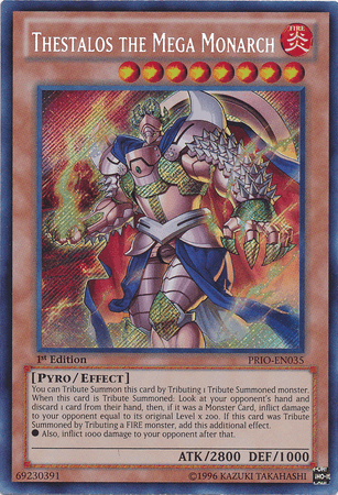Thestalos the Mega Monarch [PRIO-EN035] Secret Rare - Josh's Cards