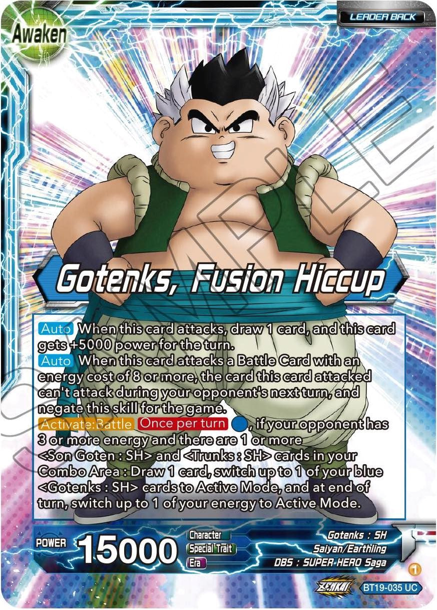 Son Goten & Trunks // Gotenks, Fusion Hiccup (BT19-035) [Fighter's Ambition] Parallel Foil
